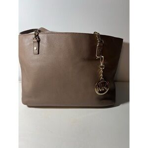 Michael Kors Brown Leather Tote Bag